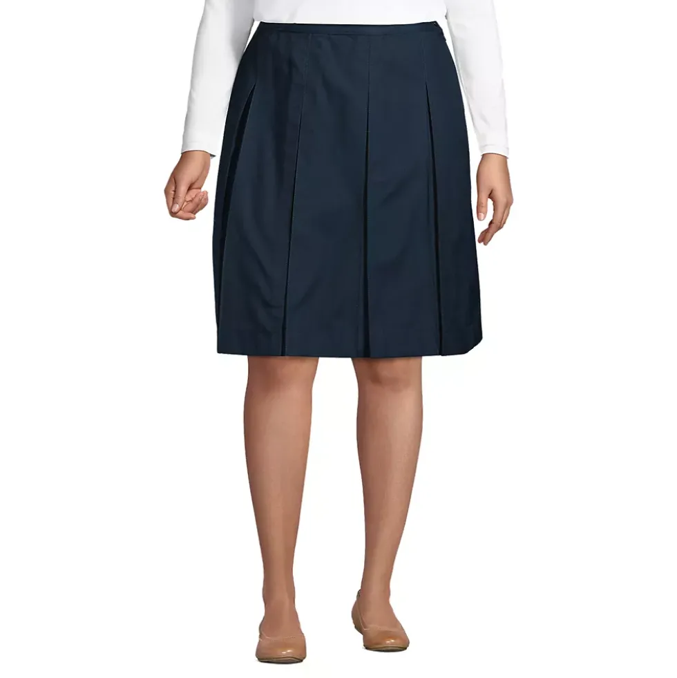 Women's Box Pleat Skirt Top of Knee