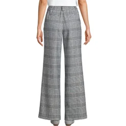 Women's Brushed Flannel High Rise Pleated Wide Leg Pants
