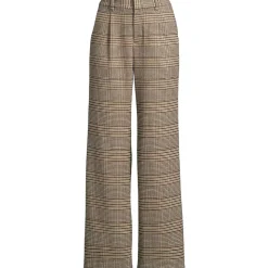 Women's Brushed Flannel High Rise Pleated Wide Leg Pants