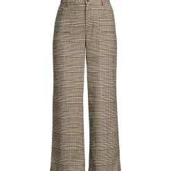 Women's Brushed Flannel High Rise Patch Pocket Wide Leg Crop Pants