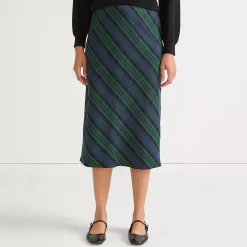 Women's Brushed Flannel Midi Column Skirt