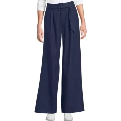 Women's Brushed Flannel Mid Rise Wide Leg Trousers