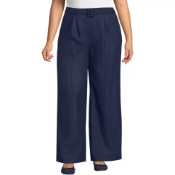 Women's Brushed Flannel Mid Rise Wide Leg Trousers
