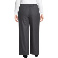 Women's Brushed Flannel Mid Rise Wide Leg Trousers