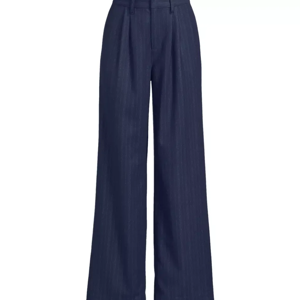 Women's Brushed Flannel Mid Rise Wide Leg Trousers