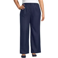 Women's Brushed Flannel Mid Rise Wide Leg Trousers