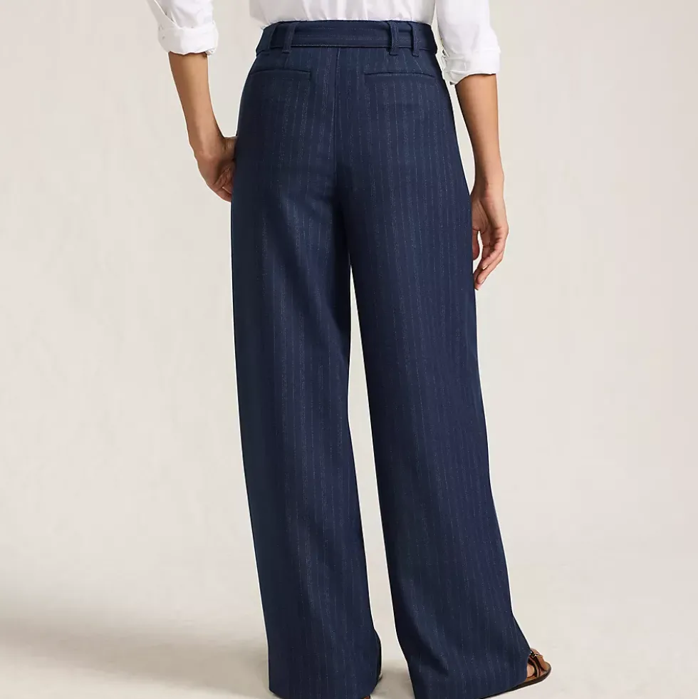 Women's Brushed Flannel Mid Rise Wide Leg Trousers