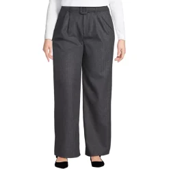 Women's Brushed Flannel Mid Rise Wide Leg Trousers