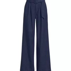 Women's Brushed Flannel Mid Rise Wide Leg Trousers