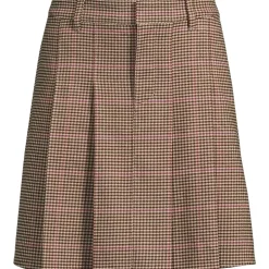 Women's Brushed Flannel Pleated Mini Skirt