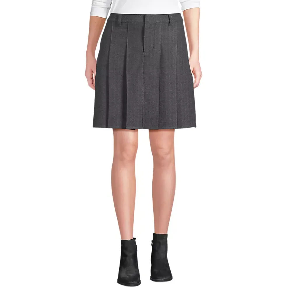 Women's Brushed Flannel Pleated Mini Skirt