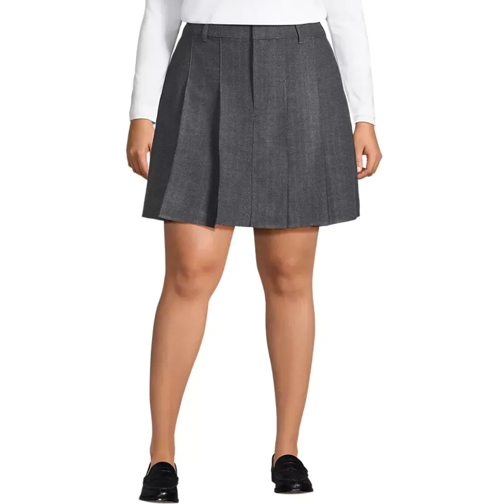 Women's Brushed Flannel Pleated Mini Skirt