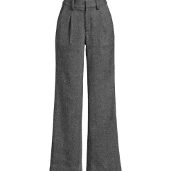 Women's Brushed Wool High Rise Pleated Wide Leg Pants