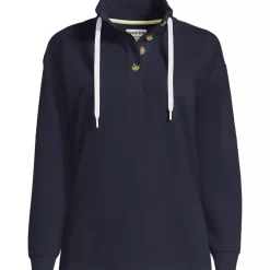 Womens Button Front Sweatshirt