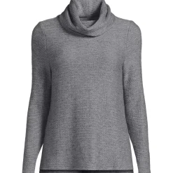 Women's Cable Ottoman Relaxed Long Sleeve Cowl Neck Top