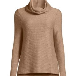 Women's Cable Ottoman Relaxed Long Sleeve Cowl Neck Top