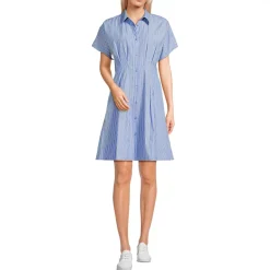 Women's Cambric Above the Knee Shirt Dress