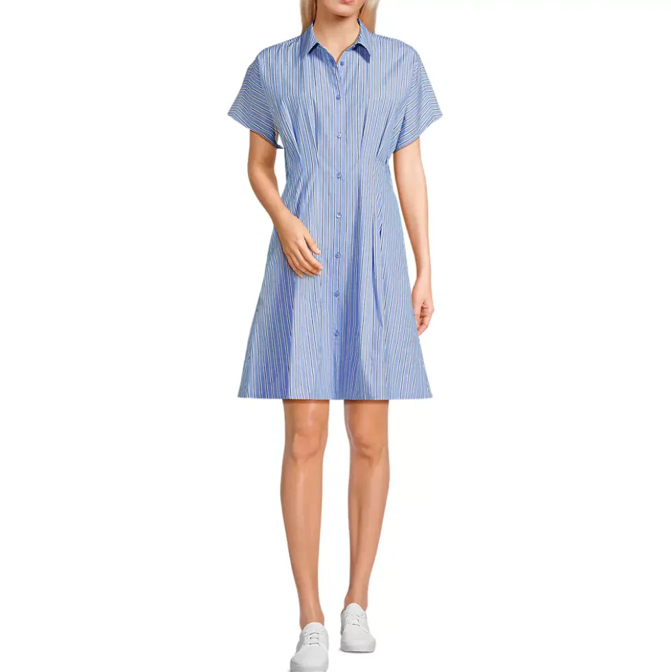 Women's Cambric Above the Knee Shirt Dress