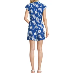 Women's Cap Sleeve Creaseless Button-Down Romper