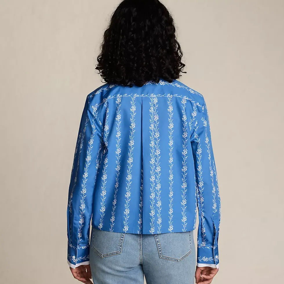 Women's Carefree Cotton Shirt with Removable Bow