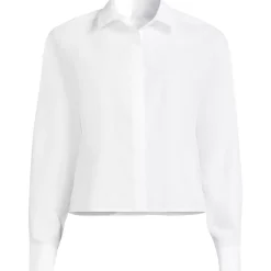 Women's Carefree Cotton Shirt with Removable Bow