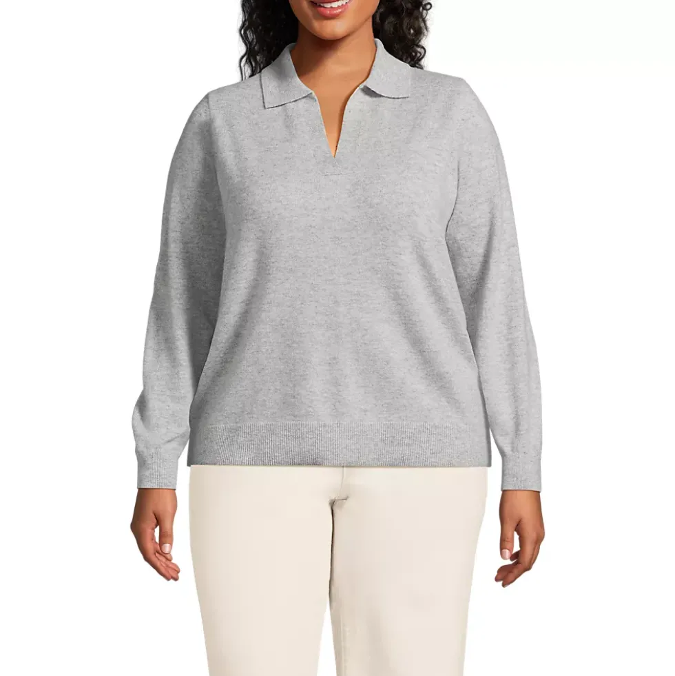 Women's Cashmere Johnny Collar Sweater