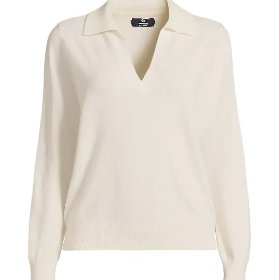 Women's Cashmere Johnny Collar Sweater