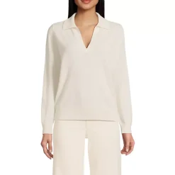 Women's Cashmere Johnny Collar Sweater