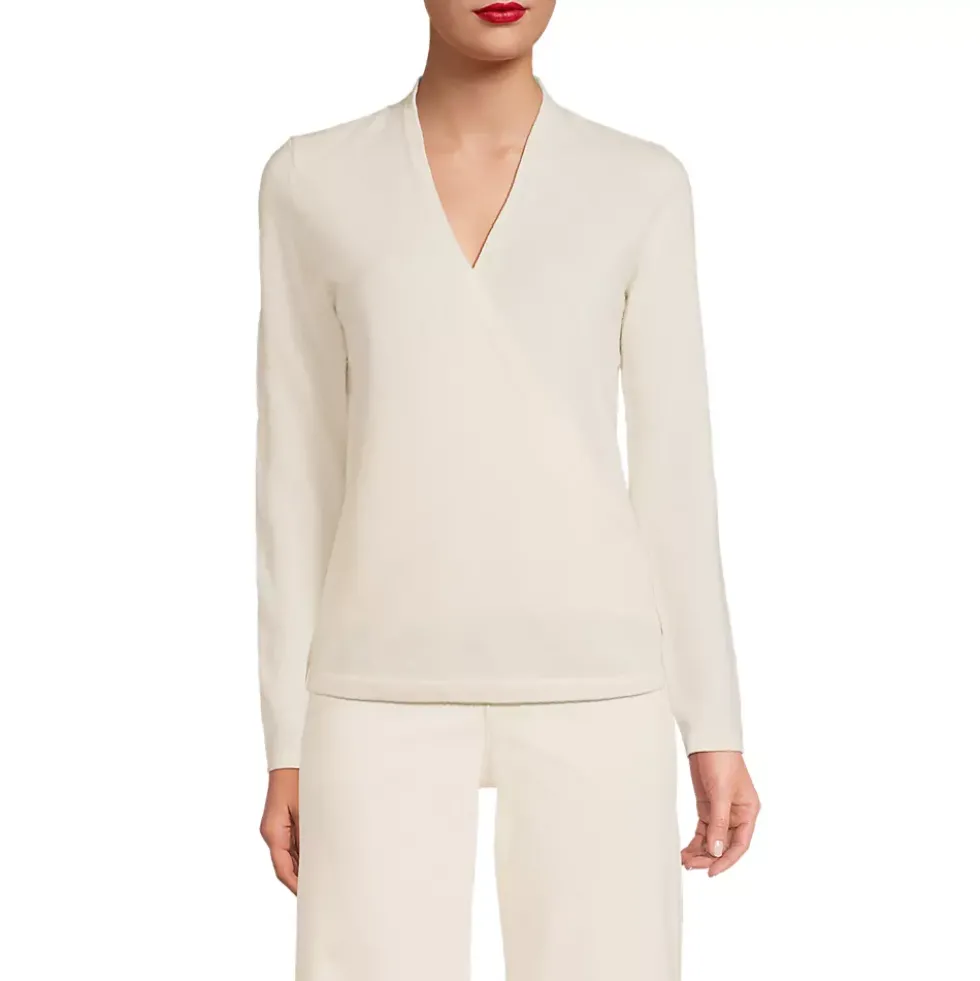 Women's Cashmere Long Sleeve Wrap Sweater
