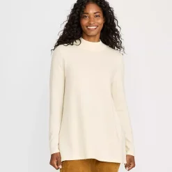 Women's Cashmere Mock Neck Swing Tunic Sweater