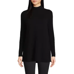 Women's Cashmere Mock Neck Swing Tunic Sweater