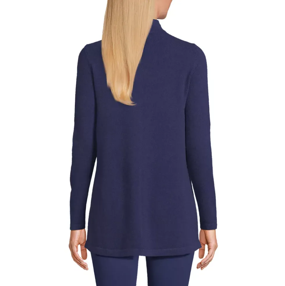 Women's Cashmere Mock Neck Swing Tunic Sweater