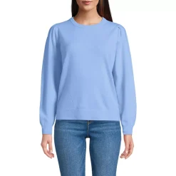 Women's Cashmere Puff Sleeve Crew Neck Sweater