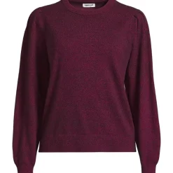 Women's Cashmere Puff Sleeve Crew Neck Sweater