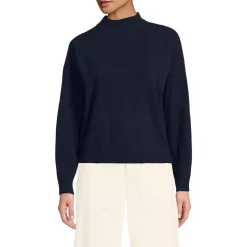 Women's CashTouch Drop Shoulder Mock Neck Sweater