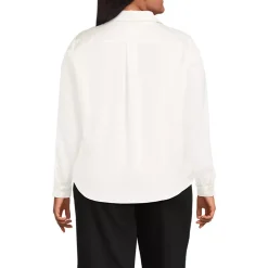 Women's Charmeuse Utility Popover Blouse