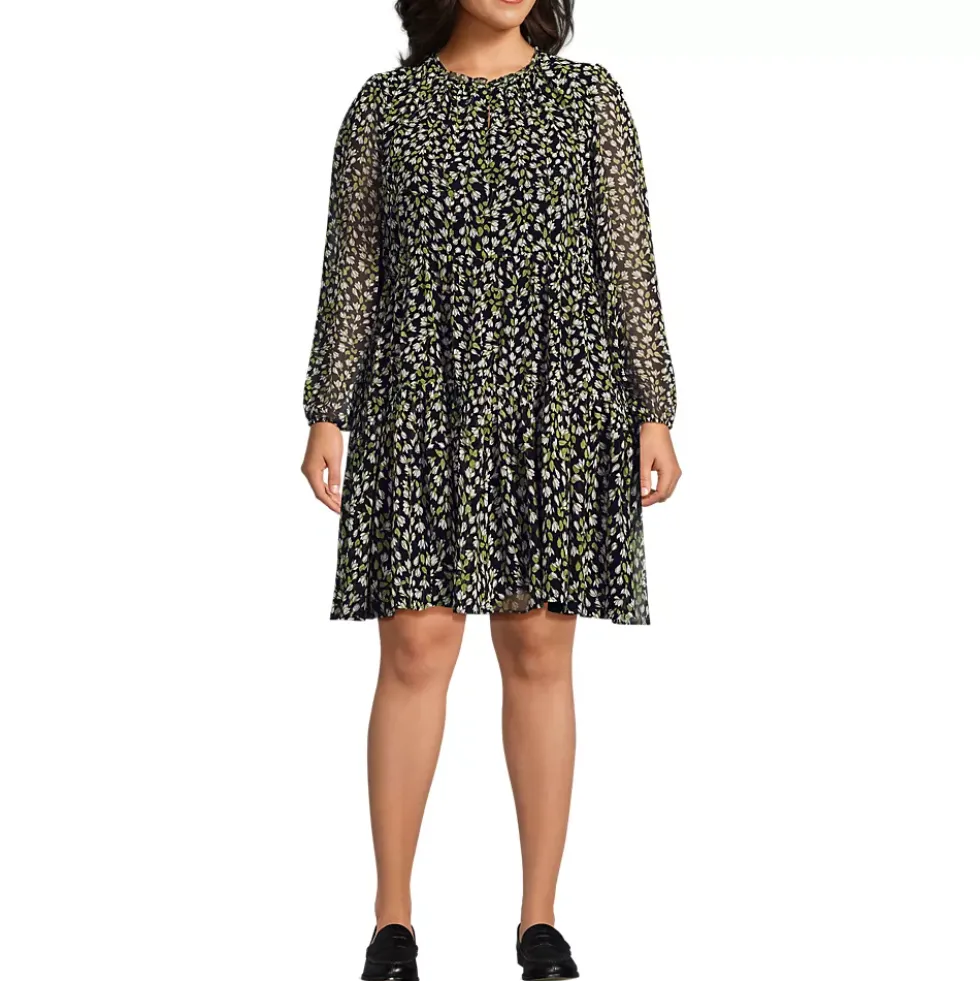 Women's Chiffon Above the Knee Adjustable Dress