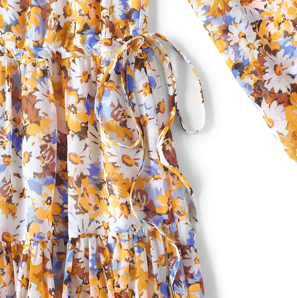 Women's Chiffon Above the Knee Adjustable Dress