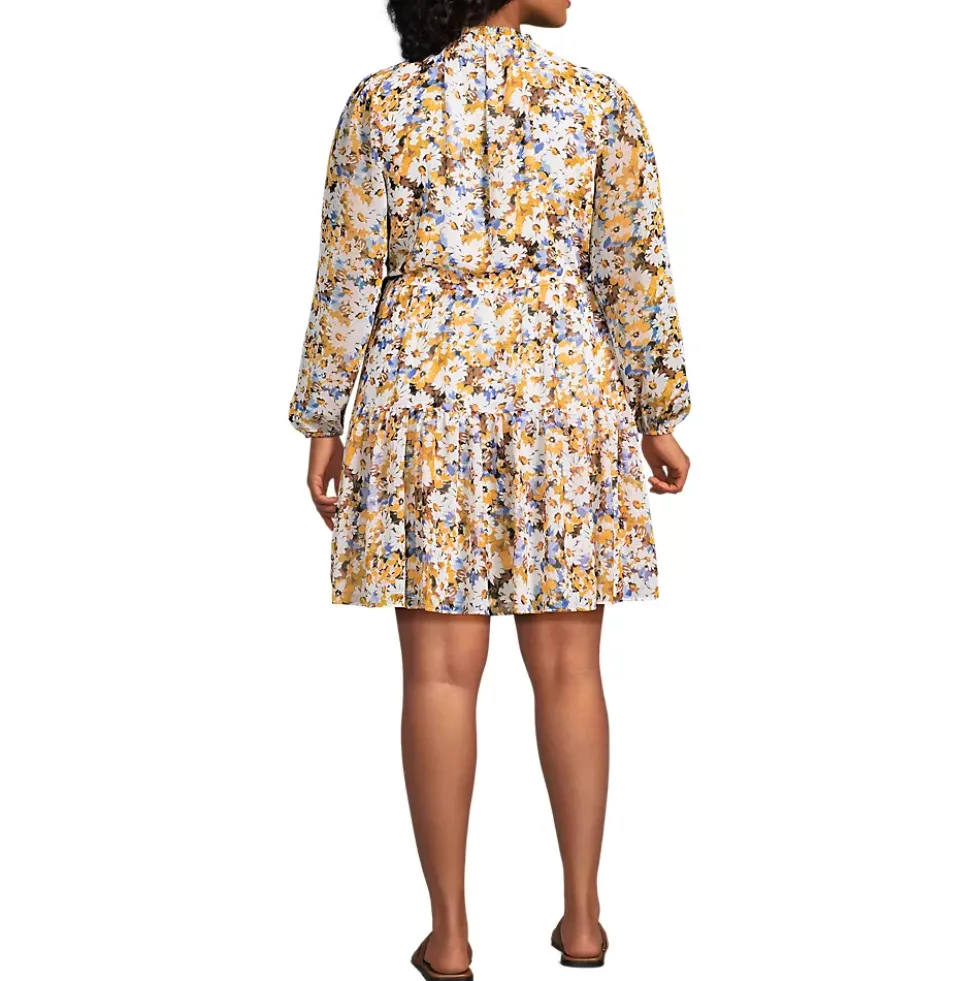 Women's Chiffon Above the Knee Adjustable Dress