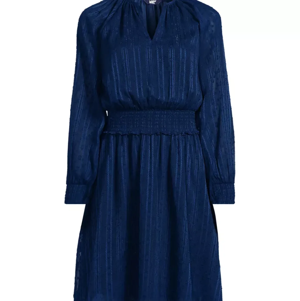 Women's Chiffon Clip Dot Dress
