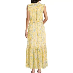 Women's Chiffon Maxi Dress with Ruffle Detail