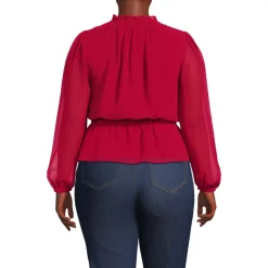 Women's Chiffon Peplum Top