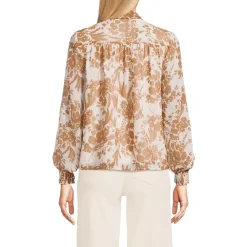Women's Chiffon Removable Tie Neck Blouse