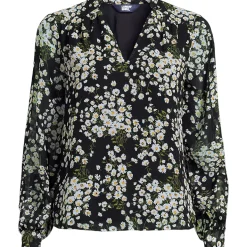 Women's Chiffon Removable Tie Neck Blouse