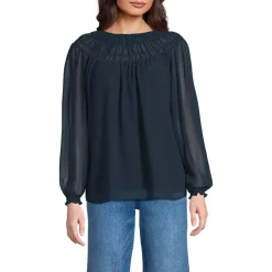 Women's Chiffon Scoop Neck Blouse
