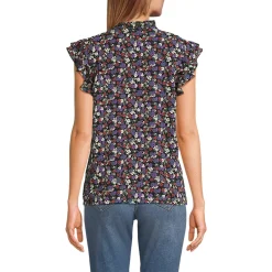 Women's Chiffon Tie Neck Ruffle Shirt
