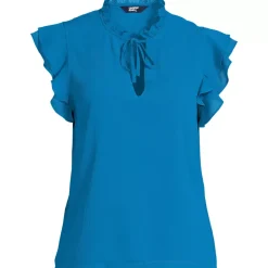 Women's Chiffon Tie Neck Ruffle Shirt
