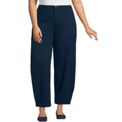 Women's Chino High Rise Barrel Leg Utility Ankle Pants