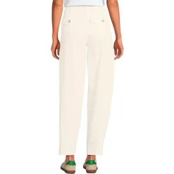 Women's Chino High Rise Barrel Leg Utility Ankle Pants