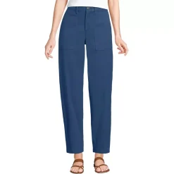 Women's Chino High Rise Barrel Leg Utility Ankle Pants
